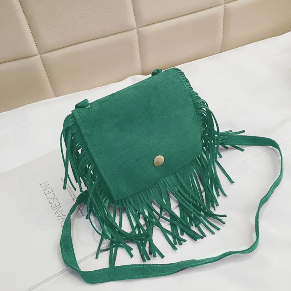 2020 Fashion Tassel Mini Messenger Bag Kids Girls Handbags Coin Purse Children Shoulder Bags