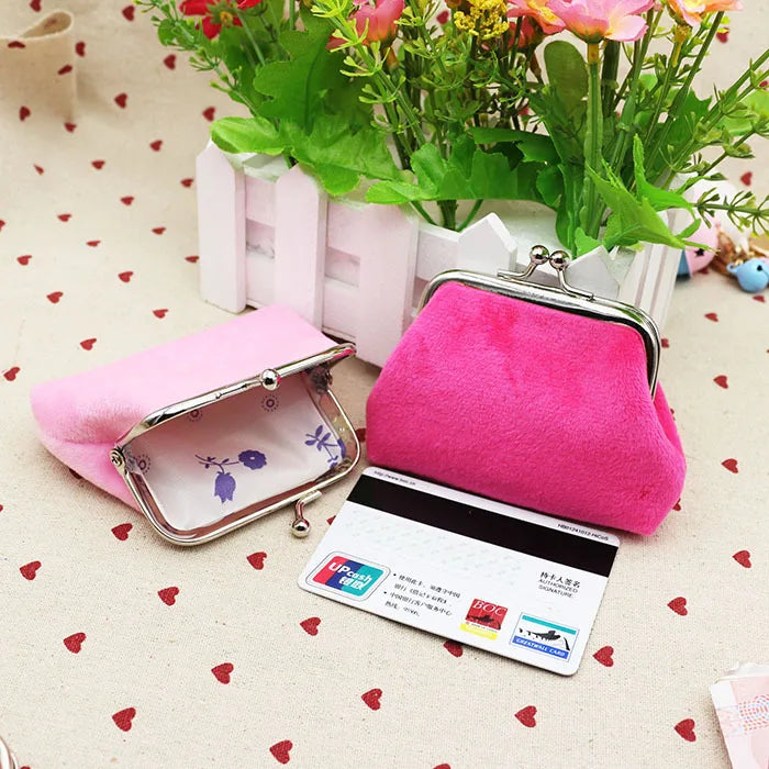 Women's Corduroy Coin Purse Money Bag Candy Color Small Wallet Clutch Purse Cartera Lady Key Bag Mini Purse