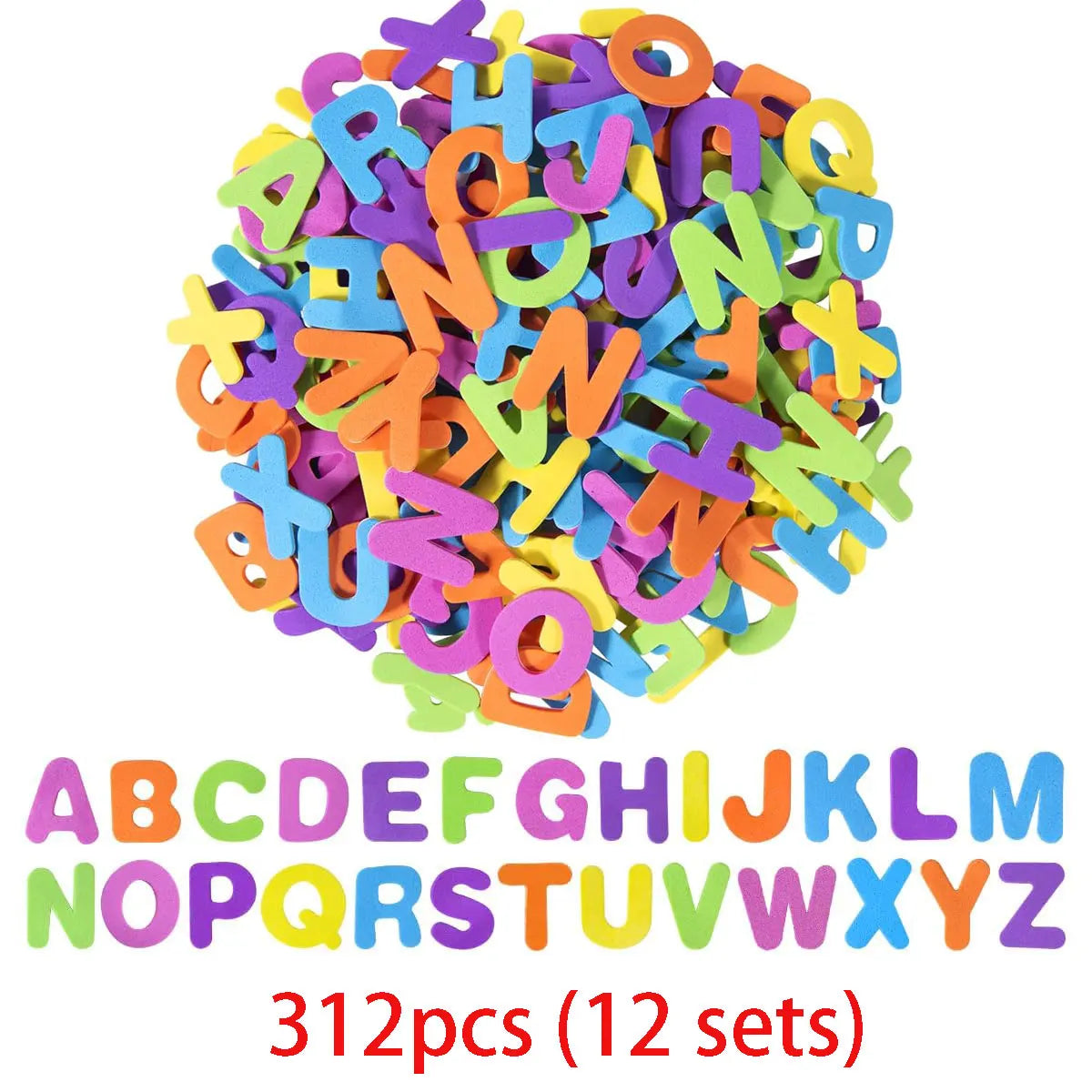 156-468pcs Foam Letter Stickers for Crafts Adhesive 6-18 sets A-Z Alphabets for Kids Alphabets Decorations Classroom Crafts Art