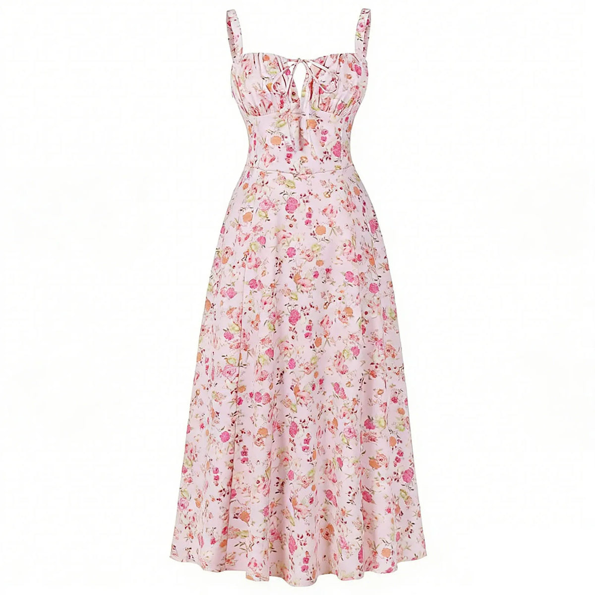 Juniors Size Women's Floral Cotton Blend A-Line Sundress – Breezy Country Style for Sunny Days