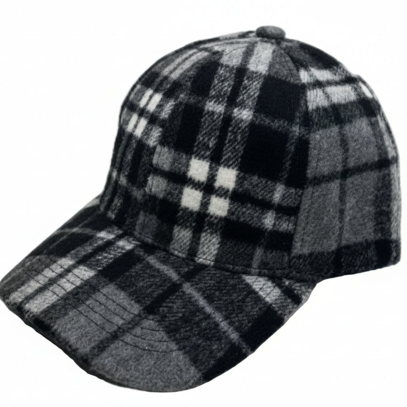 Country Classic Plaid Baseball Hat,in Blue, Red, or Brown
