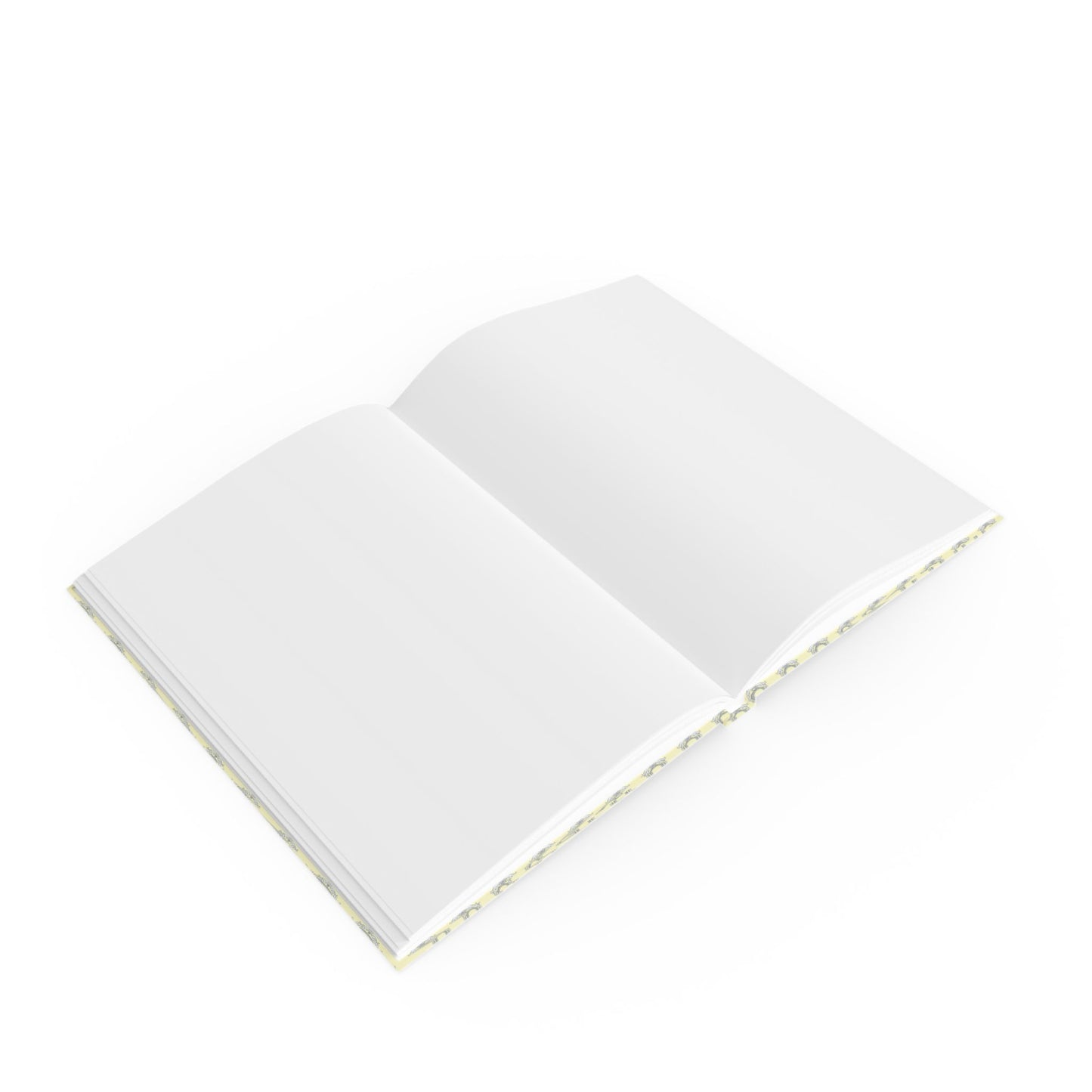 Smokey Blue and Cream Paisley Cover Journal Book Cover — Hardback Blank or Ruled Notebook