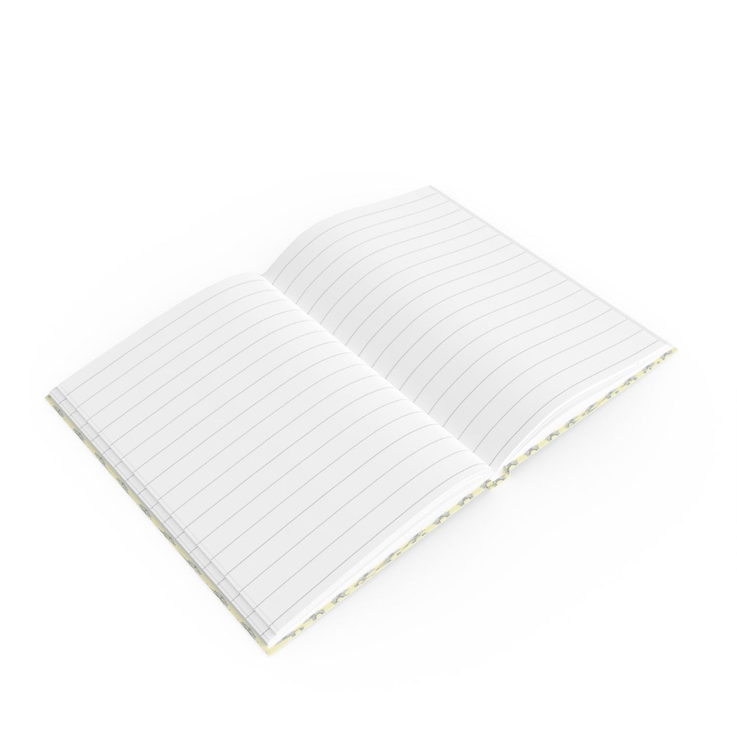 Smokey Blue and Cream Paisley Cover Journal Book Cover — Hardback Blank or Ruled Notebook