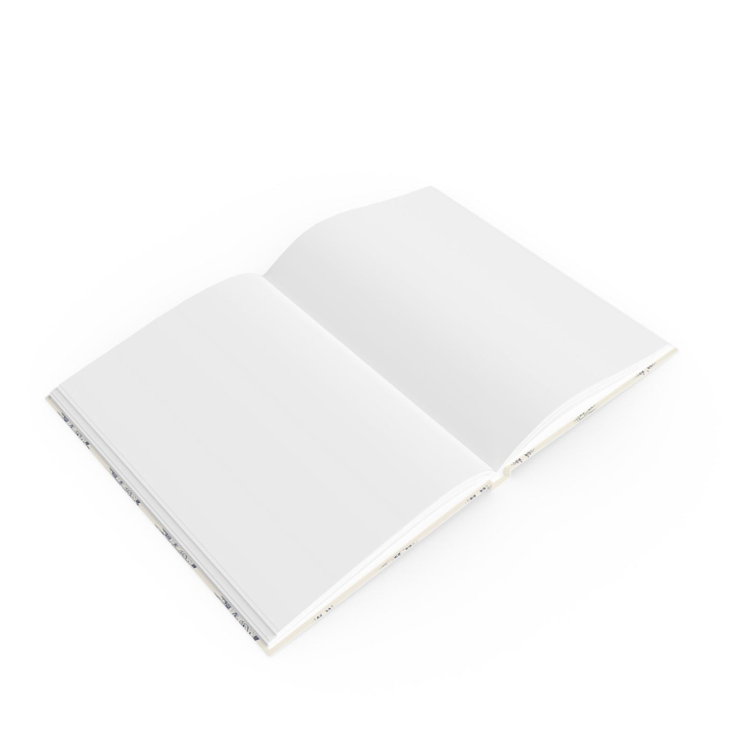 French Blue-line Toile Pastoral Ducks Cover — Hardback Blank or Ruled Notebook