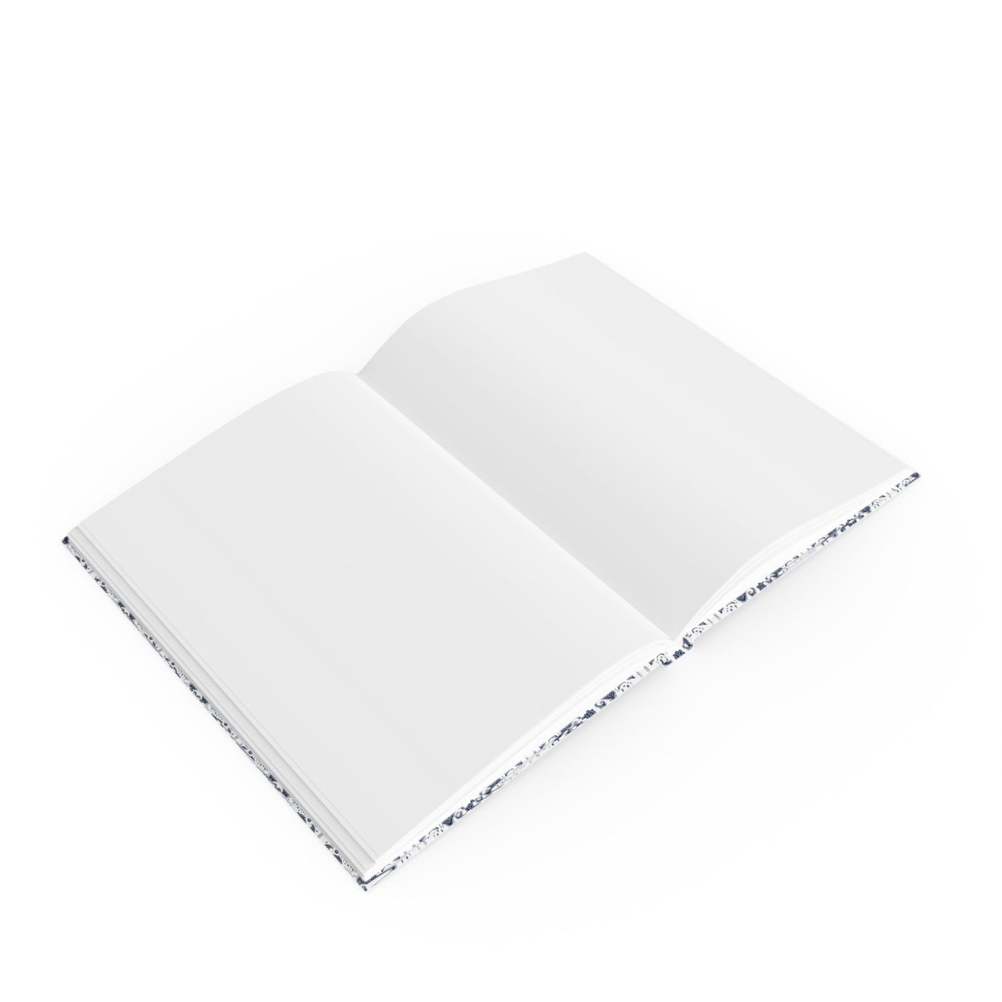 Smokey Blues Paisley Pattern— Hardback Blank or Ruled Notebook