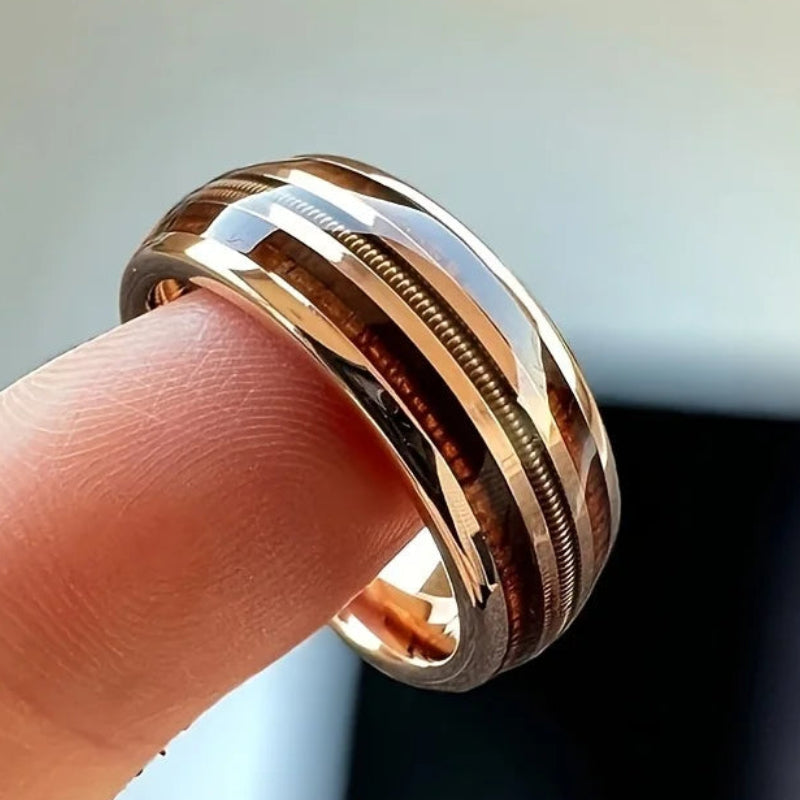 8 mm stainless steel ring w shining reflections