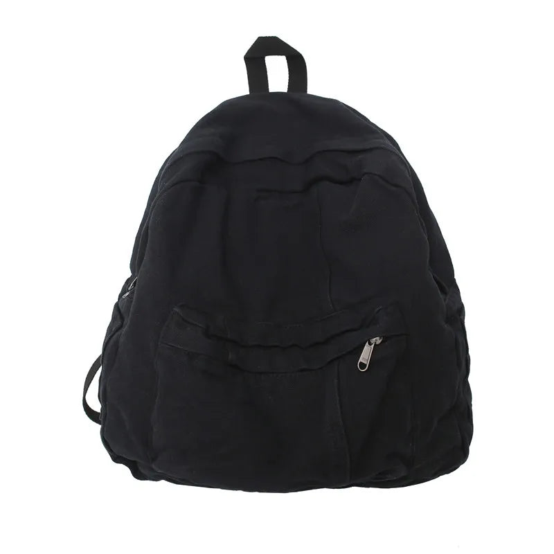 Black backpack on a white background