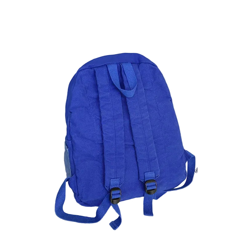 Blue backpack on a white background