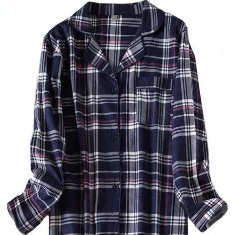 Plaid Flannel Knee-length Nightshirt – Classic Country Prints