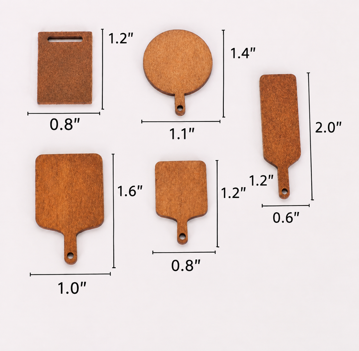 10/50/100pcs Mini Wooden Cutting Boards, Dollhouse Miniature