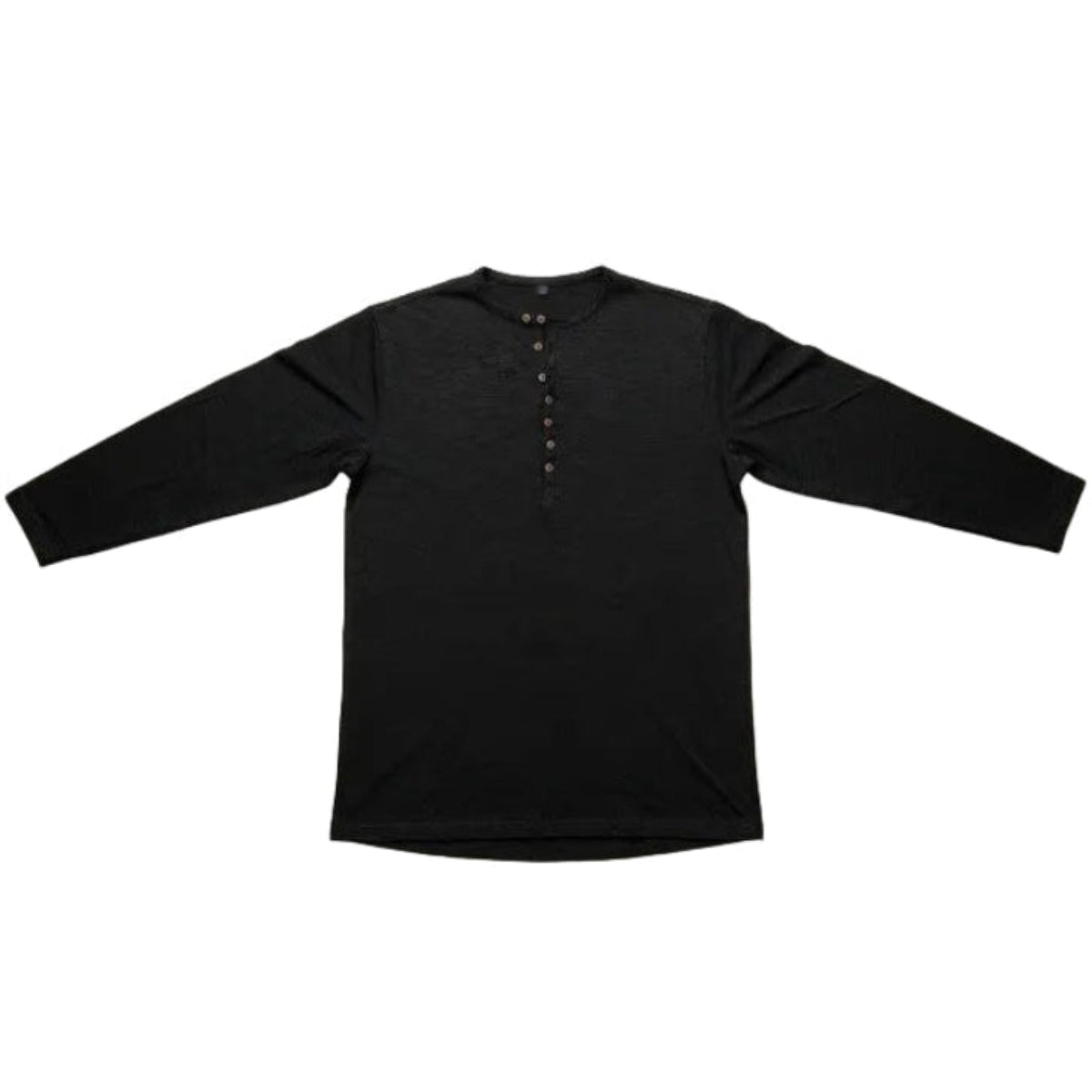 Black long-sleeve shirt on a white background