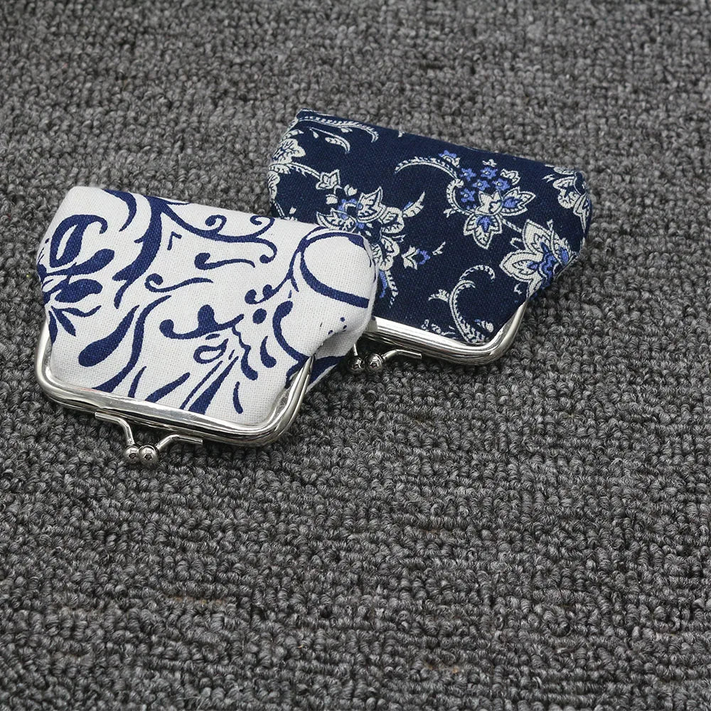 Mini Coin Purse Wallet Women Vintage National Pattern Small Wallet Hasp Printing Creative Clutch Bag Good Gift Women's Purses