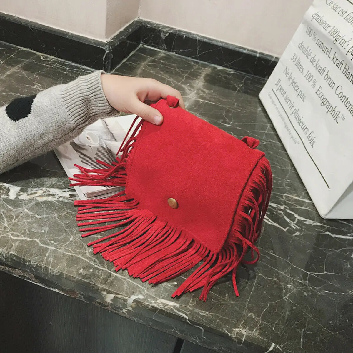 2020 Fashion Tassel Mini Messenger Bag Kids Girls Handbags Coin Purse Children Shoulder Bags