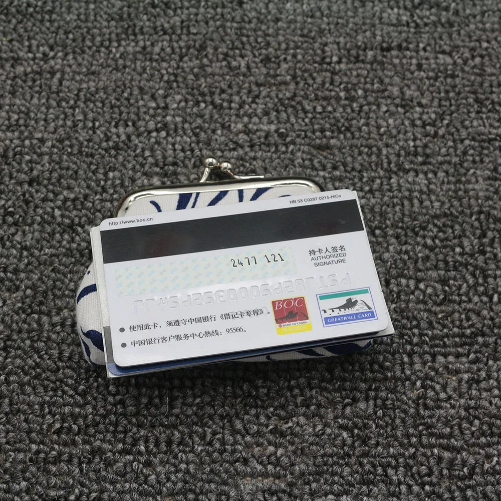 Mini Coin Purse Wallet Women Vintage National Pattern Small Wallet Hasp Printing Creative Clutch Bag Good Gift Women's Purses