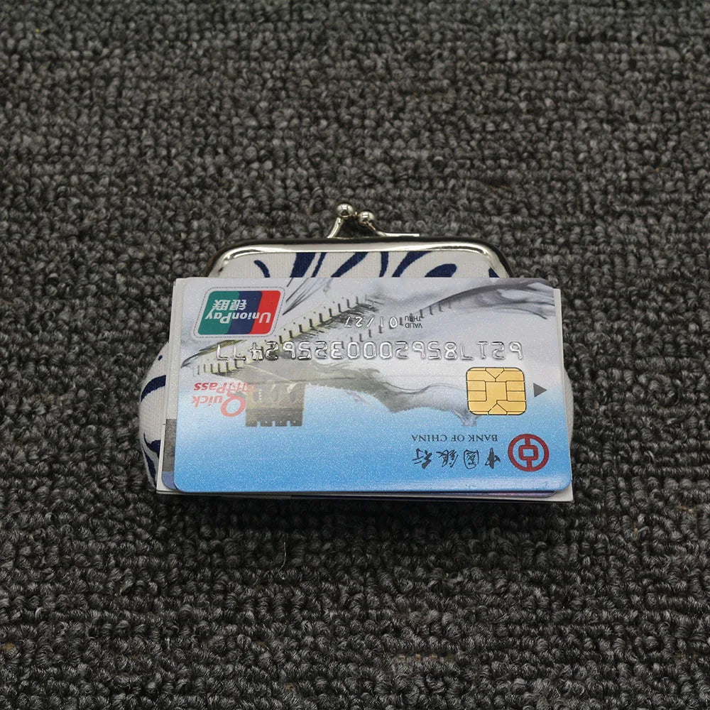 Mini Coin Purse Wallet Women Vintage National Pattern Small Wallet Hasp Printing Creative Clutch Bag Good Gift Women's Purses
