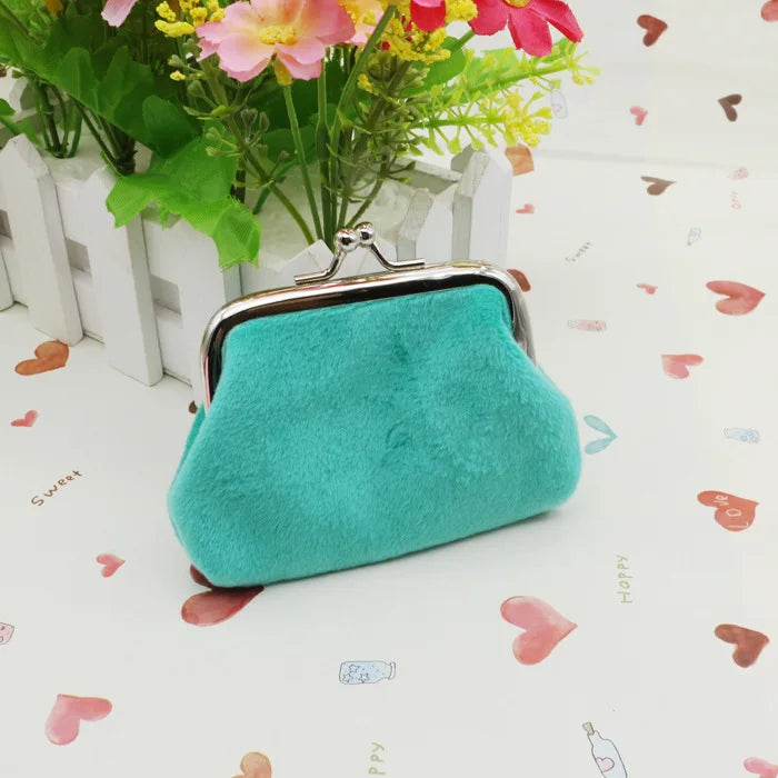 Women's Corduroy Coin Purse Money Bag Candy Color Small Wallet Clutch Purse Cartera Lady Key Bag Mini Purse
