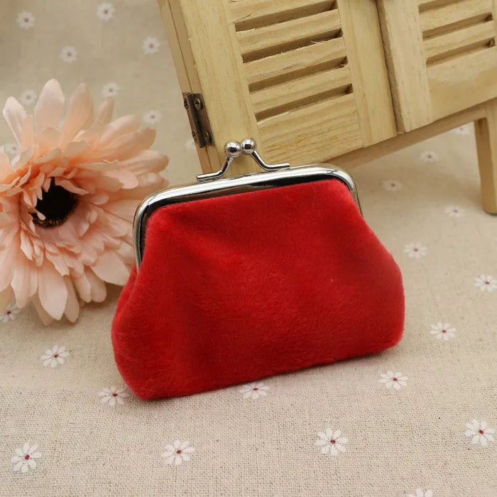 Women's Corduroy Coin Purse Money Bag Candy Color Small Wallet Clutch Purse Cartera Lady Key Bag Mini Purse