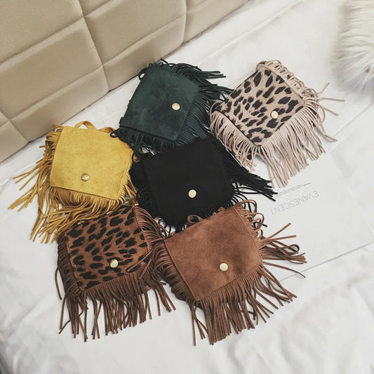 2020 Fashion Tassel Mini Messenger Bag Kids Girls Handbags Coin Purse Children Shoulder Bags