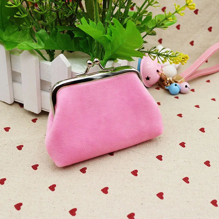 Women's Corduroy Coin Purse Money Bag Candy Color Small Wallet Clutch Purse Cartera Lady Key Bag Mini Purse