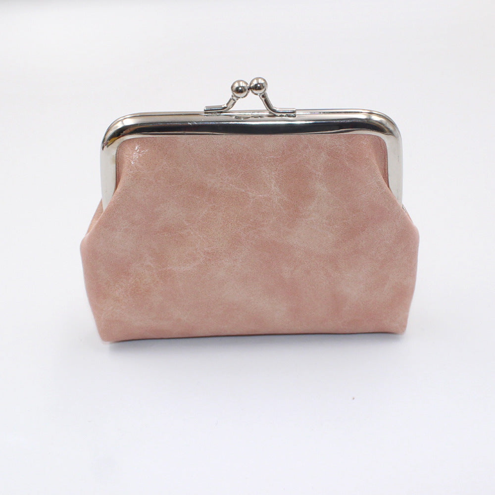 Leather Women Coin Purse Lady Leather Mini Wallet Vintage Design Oil Wax Card Holder Female Lipstick Storage Wallet Coin Purse