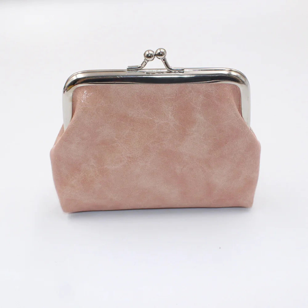 Leather Women Coin Purse Lady Leather Mini Wallet Vintage Design Oil Wax Card Holder Female Lipstick Storage Wallet Coin Purse