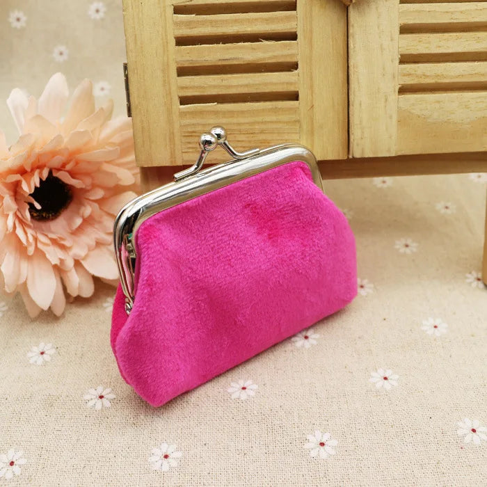 Women's Corduroy Coin Purse Money Bag Candy Color Small Wallet Clutch Purse Cartera Lady Key Bag Mini Purse