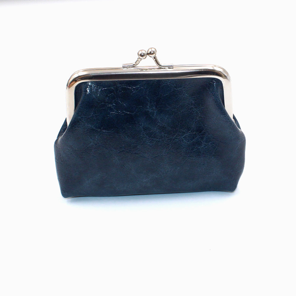 Leather Women Coin Purse Lady Leather Mini Wallet Vintage Design Oil Wax Card Holder Female Lipstick Storage Wallet Coin Purse