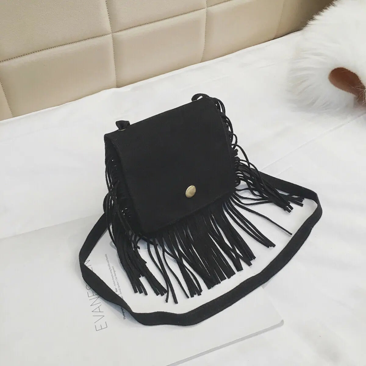 2020 Fashion Tassel Mini Messenger Bag Kids Girls Handbags Coin Purse Children Shoulder Bags
