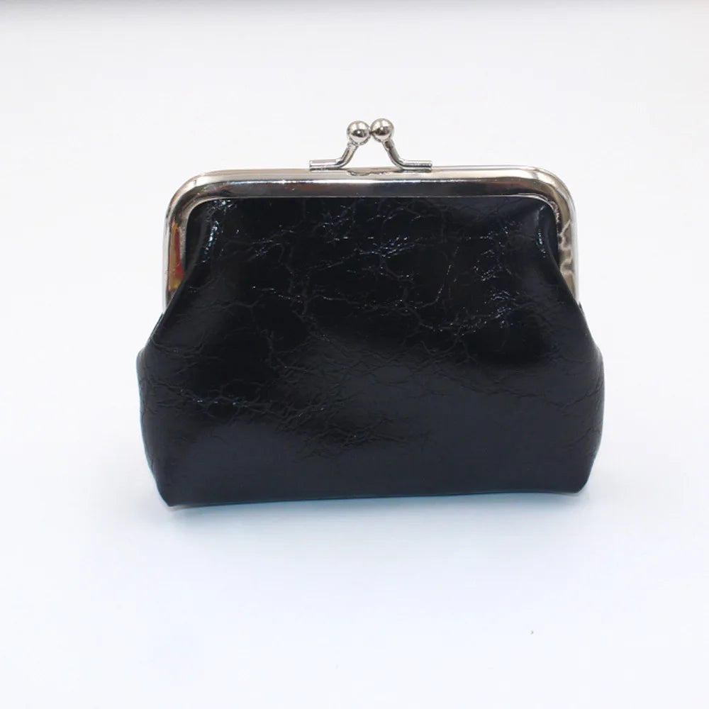 Leather Women Coin Purse Lady Leather Mini Wallet Vintage Design Oil Wax Card Holder Female Lipstick Storage Wallet Coin Purse