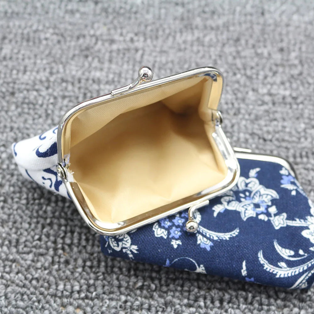 Mini Coin Purse Wallet Women Vintage National Pattern Small Wallet Hasp Printing Creative Clutch Bag Good Gift Women's Purses