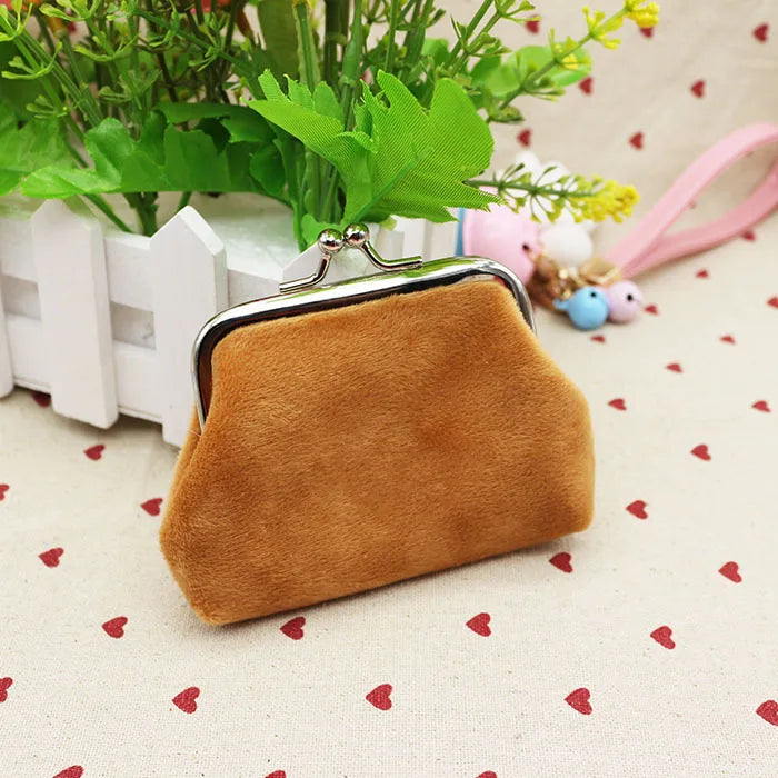 Women's Corduroy Coin Purse Money Bag Candy Color Small Wallet Clutch Purse Cartera Lady Key Bag Mini Purse