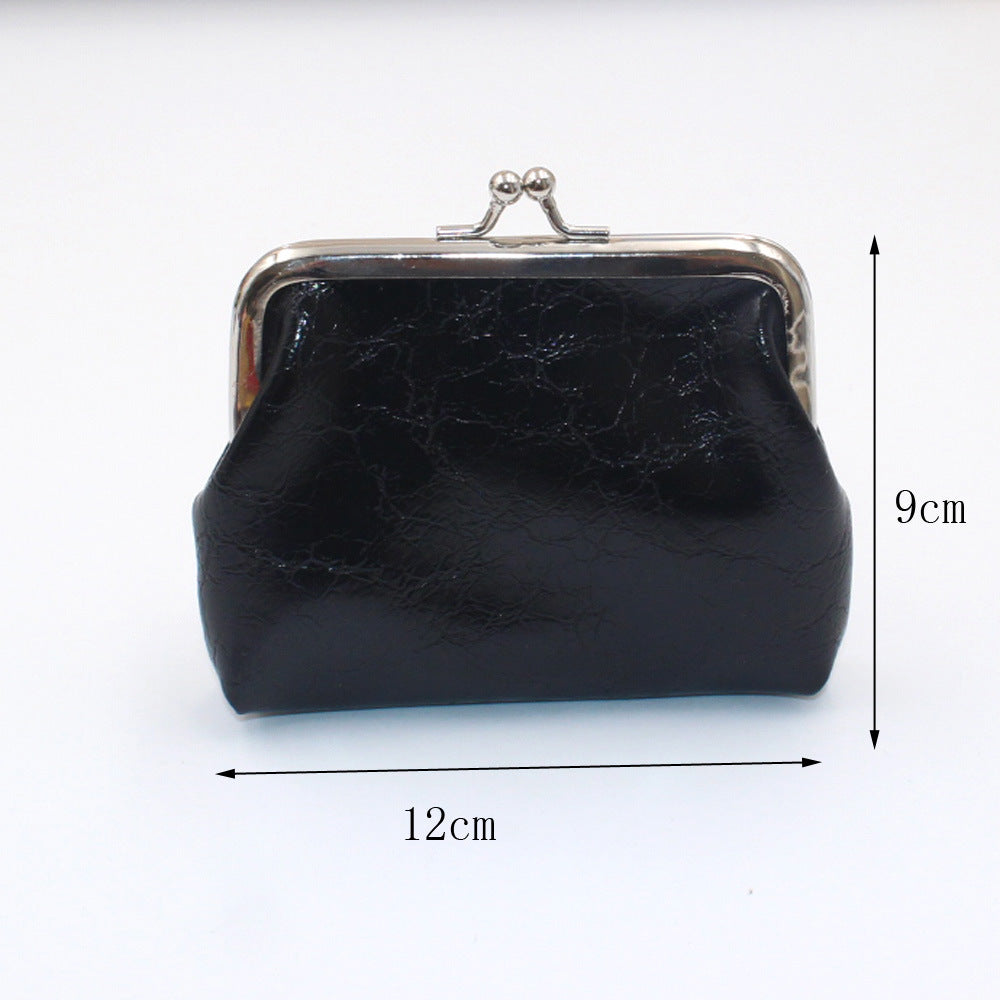 Leather Women Coin Purse Lady Leather Mini Wallet Vintage Design Oil Wax Card Holder Female Lipstick Storage Wallet Coin Purse