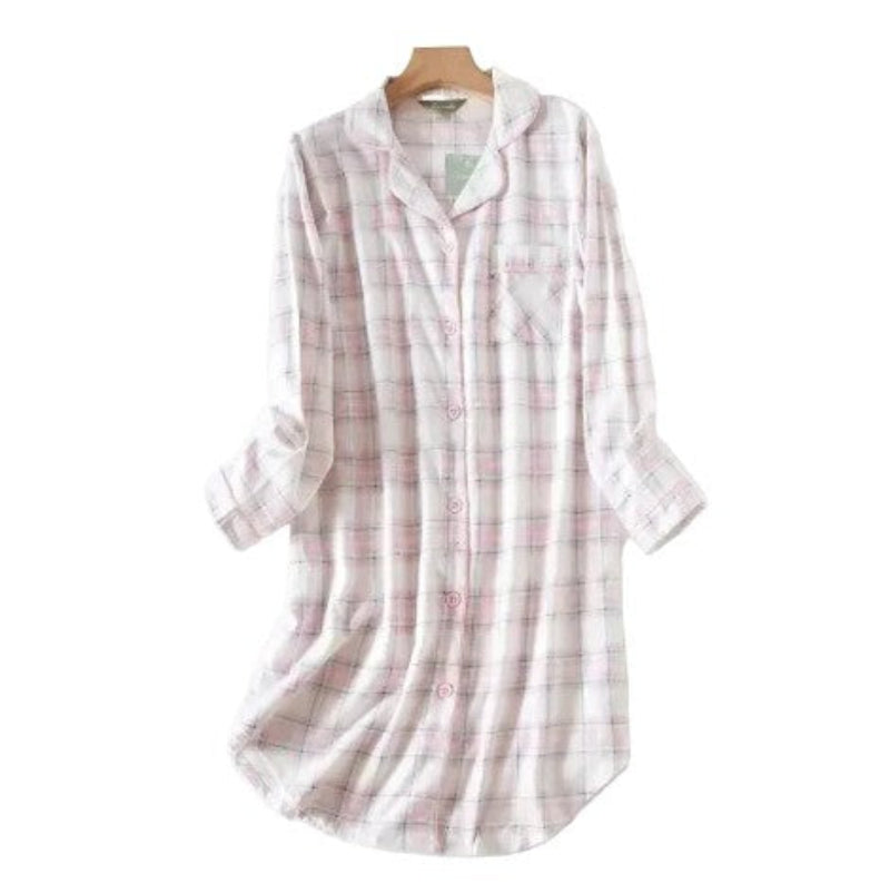 Plaid Flannel Knee-length Nightshirt – Classic Country Prints