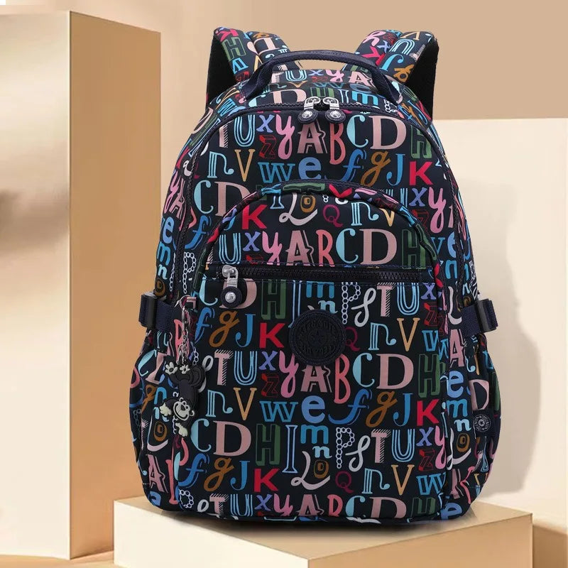 2024 High Quality Flower Fashion Casual Waterproof A4 Women Men School Backpack 15.6'' 14'' Laptop Lightweight Travel Bag M1983
