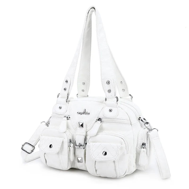 Angelkiss Women Handbags Satchel Top-handle Handbag PU Shoulder Bag Dumpling Pack Give Gifts Shoulder Bags Phone Money Pack