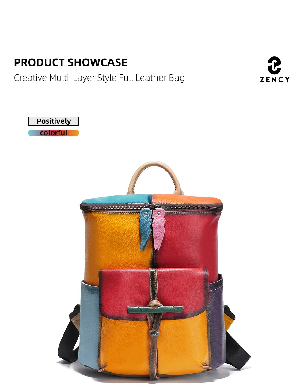 Zency Women's Soft Cow Leather Backpack Large Capacity Rucksack Knapsack New 2024 Fashion Designer Bookbags Back Pack PurseBolsa