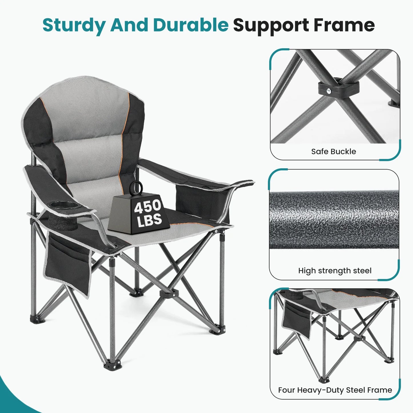 Rugged Folding Camp Chair – Heavy‑Duty Comfort for Every Outdoor Adventure