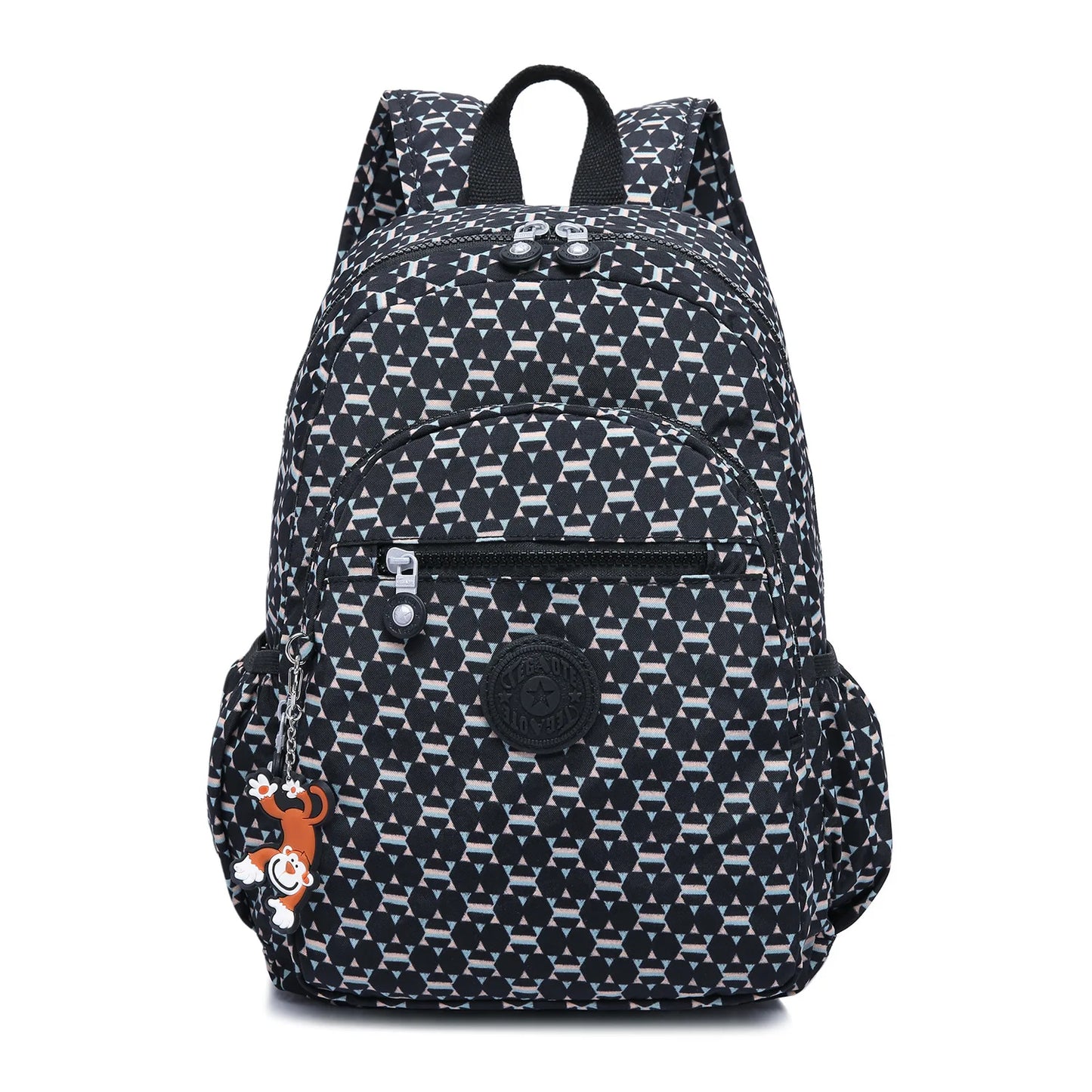 TEGAOTE High Quality Nylon Flower Pattern Fashion Casual A4 Girl Boy Women Men Schoolbag Backpack Lightweight Travel Bag M1318