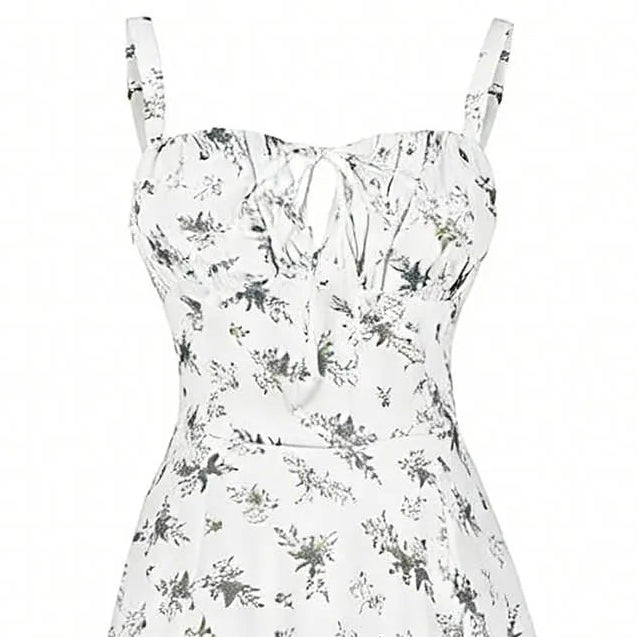 Juniors Size Women's Floral Cotton Blend A-Line Sundress – Breezy Country Style for Sunny Days