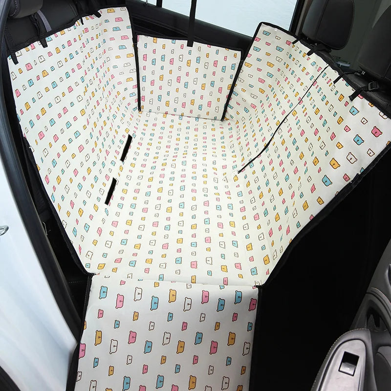 Dog Car Seat Cover Waterproof Pet Dog Carriers Travel Mat Hammock For Small Medium Large Dogs Car Rear Back Seat Safety Pad