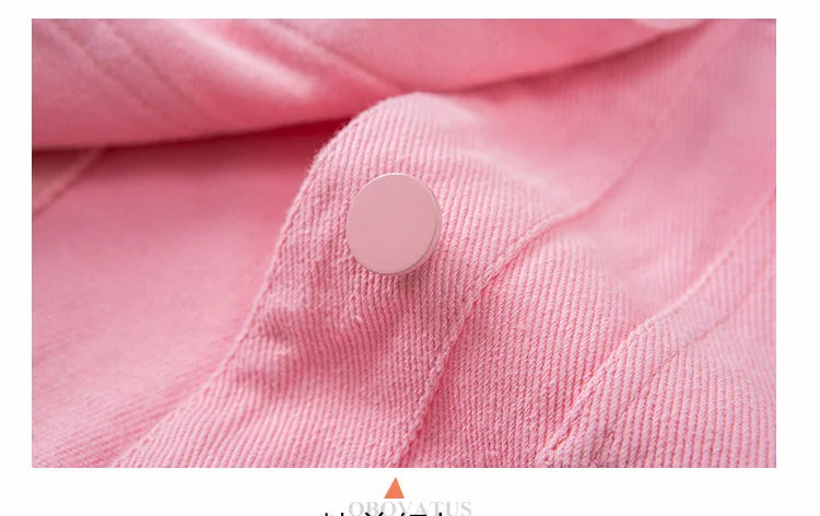 Pink Denim-Style Vest – Beaded Accents (Ages 7-13)