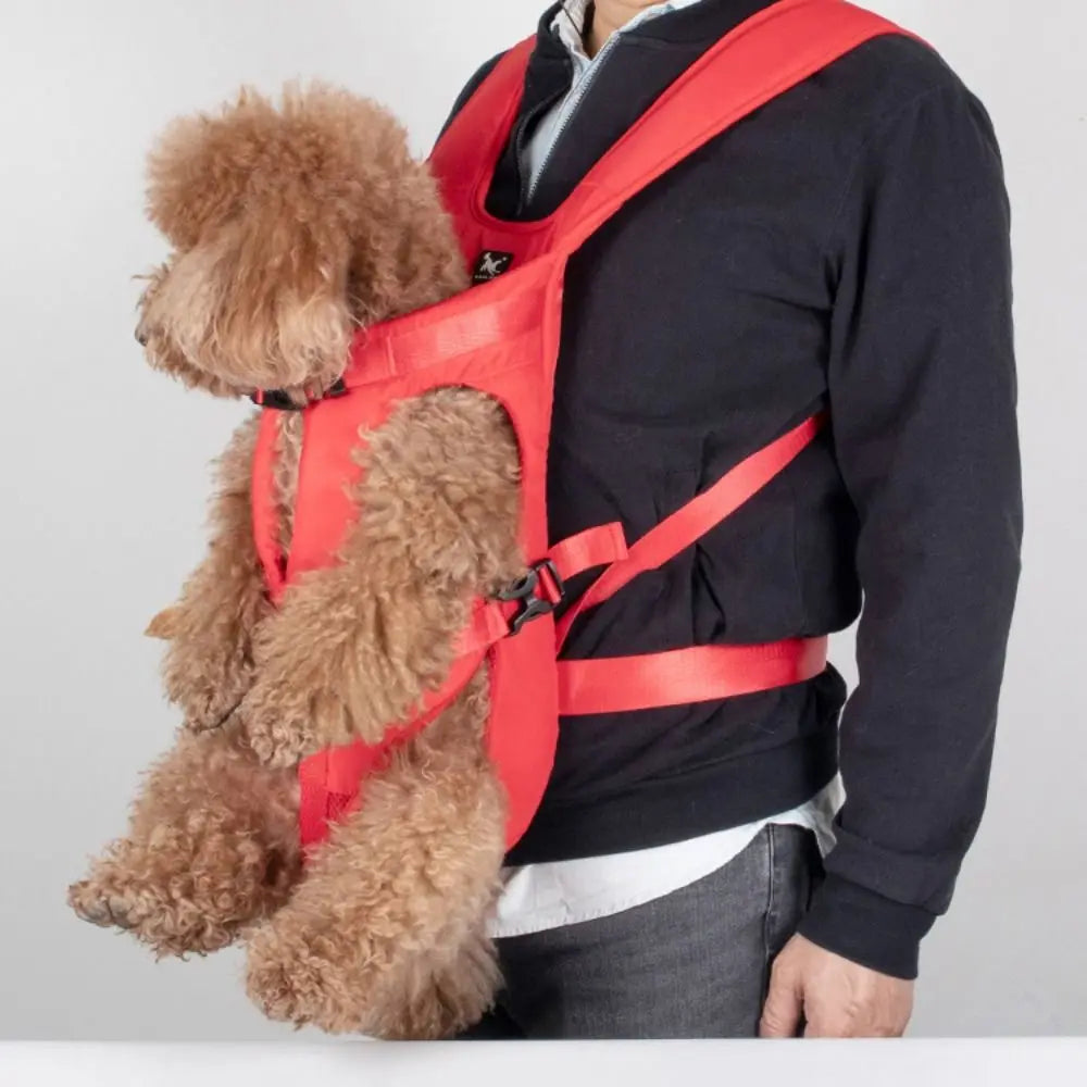 Adjustable Pet Front Backpacks Hands Free Breathable Portable Pet Bag Puppy Carring Bags Oxford Dog Outgoing Bag Outdoor