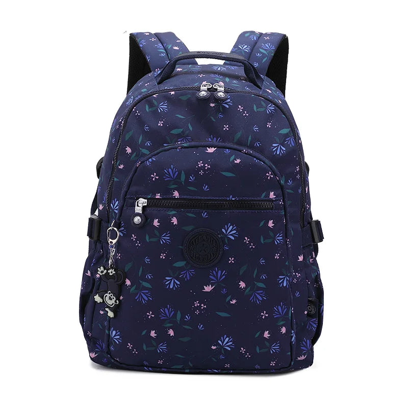 2024 High Quality Flower Fashion Casual Waterproof A4 Women Men School Backpack 15.6'' 14'' Laptop Lightweight Travel Bag M1983