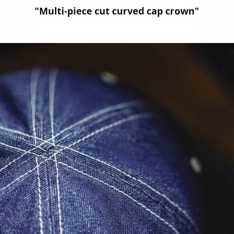 Classic Blue Denim Bucket Hat – Old-School Military Style Sun Hat