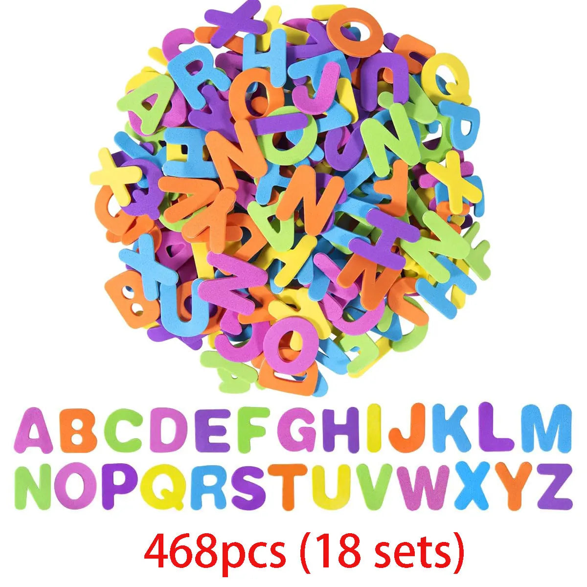156-468pcs Foam Letter Stickers for Crafts Adhesive 6-18 sets A-Z Alphabets for Kids Alphabets Decorations Classroom Crafts Art
