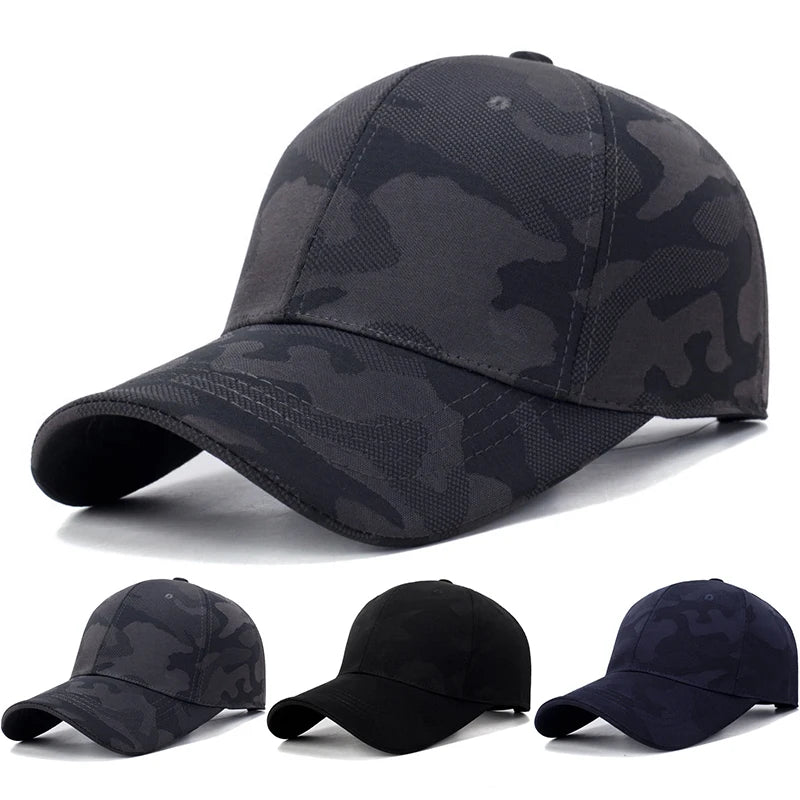 Monotone Camo Pattern Adjustable Baseball Cap