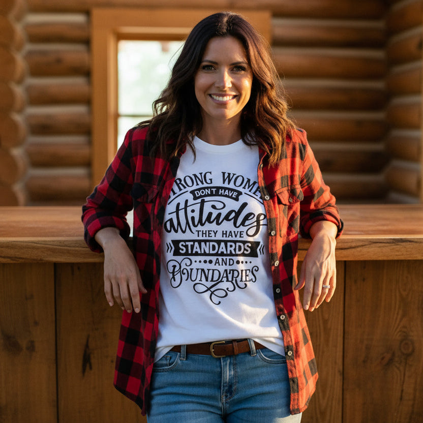Strong Women Don't Have Attitudes They Have Boundaries T-shirt