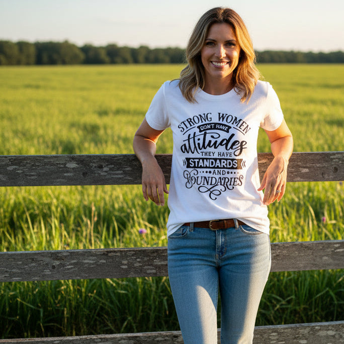 Strong Women Don't Have Attitudes They Have Boundaries T-shirt