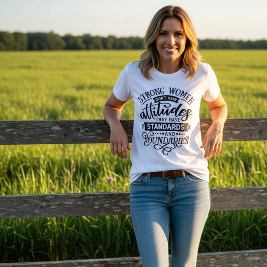 Strong Women Don't Have Attitudes They Have Boundaries T-shirt