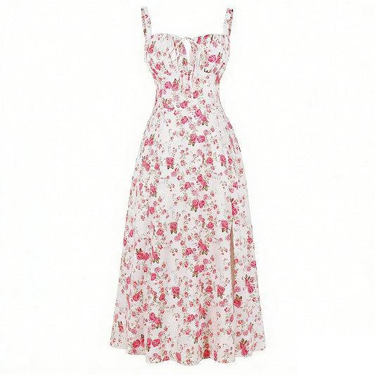 Juniors Size Women's Floral Cotton Blend A-Line Sundress – Breezy Country Style for Sunny Days